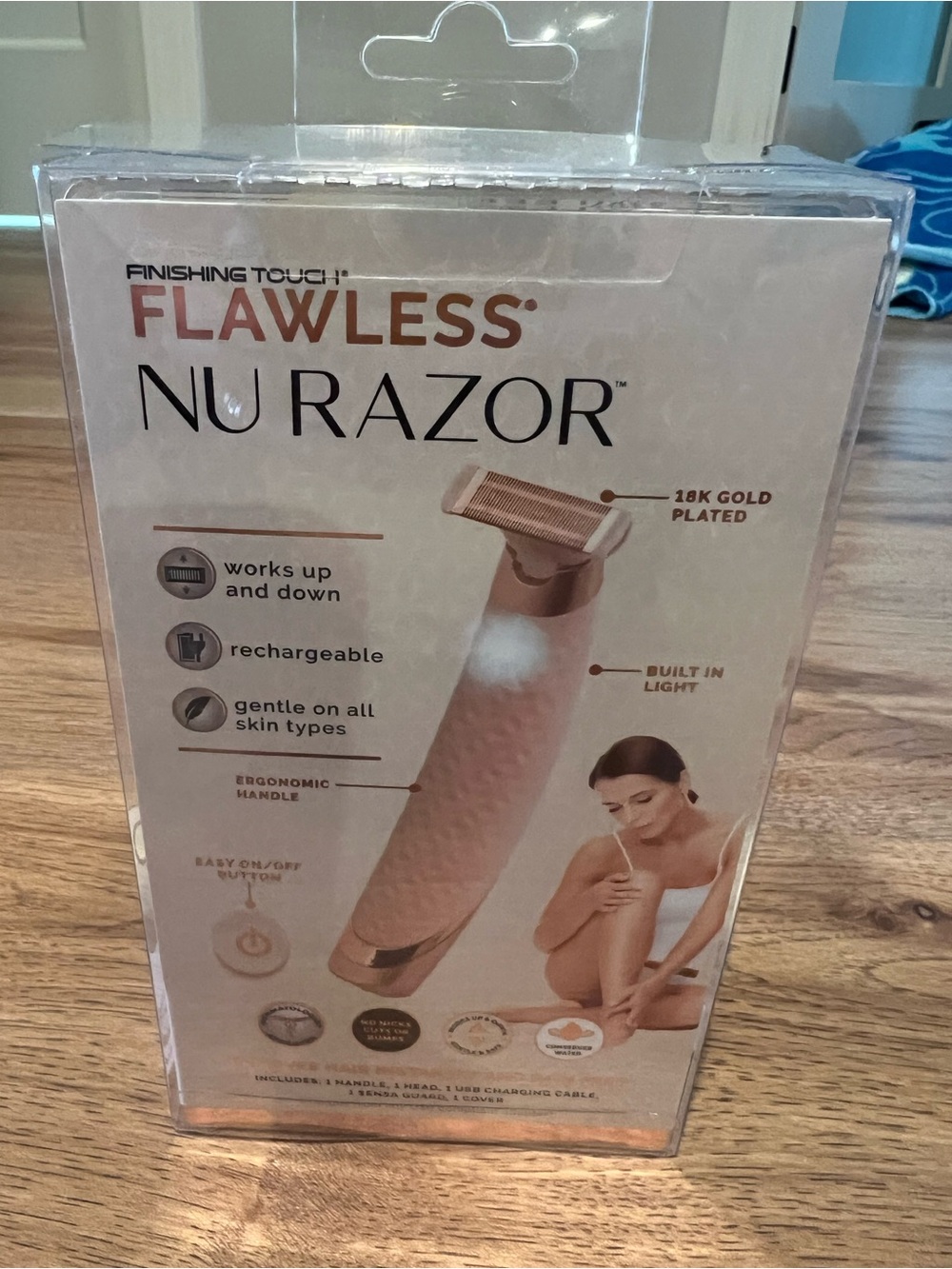 Finishing Touch Flawless Nu Razor - Pink Rechargeable Personal Trimmer